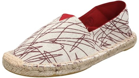 Zapatos de lona para hombre planos, slip on transpirables, ligeros, cómodos mocasines retro de moda, zapatos para caminar casuales bajos zapatos, Sandía roja A, 39 EU