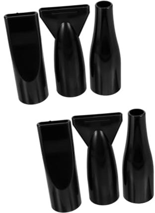 WOONEKY 2 Set Di Ugelli Di Ricambio Per Asciugacapelli Universali in Materiale Abs Per Lo Styling Dei Ugello Frontale Per Asciugacapelli Pettine Per Crespi 3 Pezzi*2