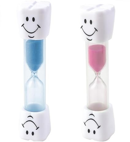 Set di 2 Clessidre per Bambini con Sorridenti,Timer Divertenti, Cucina e Tempo di Gioco,timer Hourglass per ufficio, Home and Play
