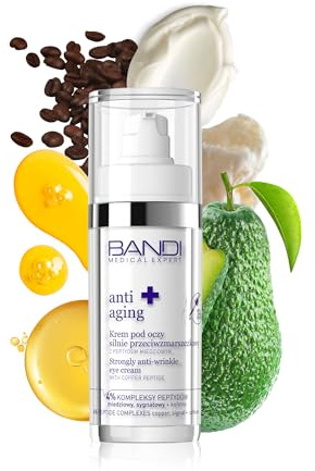 Bandi - Augencreme mit Kupferpeptid, Creme gegen Schwellungen & Augenringe | Intensive Augenpflege mit Kupferpeptid GHK-Cu y Koffein, Reduziert dunkle Ringe, Tränensäcke und Falten