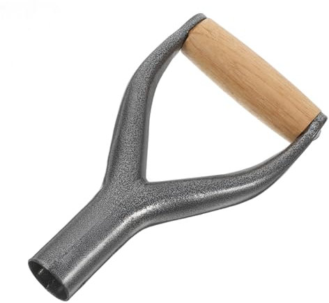 HOMSFOU Mango De Pala d De Metal Reutilizable para Herramientas De Jardín Mango Antideslizante Diseño Duradero Compatible Palas y Horquillas Piezas De Repuesto 1 Unidad