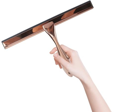 Gatuida Tergivetro In Acciaio Inossidabile Raschietto Per Vetri In Silicone Color Bronzo Per La Casa E Il Bagno Tergivetro La Doccia Pulitore Porte Doccia Spazzaneve