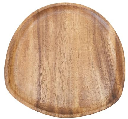 Plat de Dessert, Pratique du Bois de Noyer, un Dîner à Gâteau écologique (20 cm * 20cm)