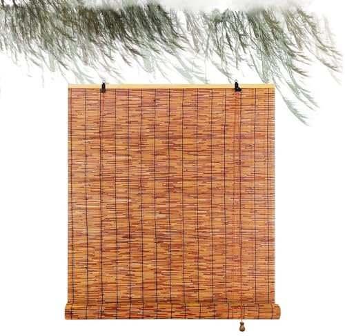 Bambusrollo Natur Bambus Rollo Für Aussenbereich Lichtfilter Jalousien 60 70 80 90 100 110 120 130 140 150 cm Breit Sonnenschutz Seitenzugrollo(W26xH98IN(65x250CM))