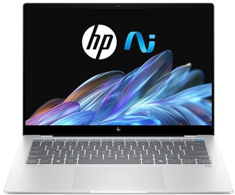 HP OmniBook X 14'' AI PC | Qualcomm Snapdragon X Plus | 45 TOPS AI dedicated NPU | 16GB DDR5 RAM | 512GB NVMe SSD | 2.2K IPS Screen | Windows 11 Home | Glacier Silver