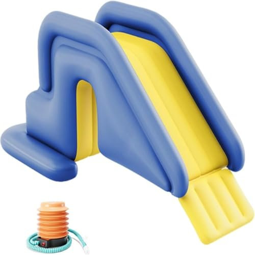 Aufblasbare Rutsche Schritt, Schwimmbad Aufblasbare Wasserrutsche Breitere(#A)