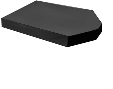 Sandyseptember Oxford Cloth Sandbox Cover, Outdoor Boat Shape Protective Canopy, Heavy Duty Waterproof Awning(Black)
