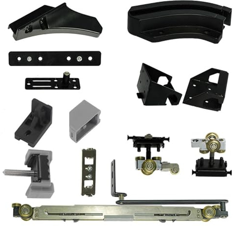 Pocket Door Hanging Rail Invisible Sliding Door Retracting Door Slide Rail Cloakroom Bedroom Flat Sliding Door Buffer Track Hardware(Rght 1200-1500mm)