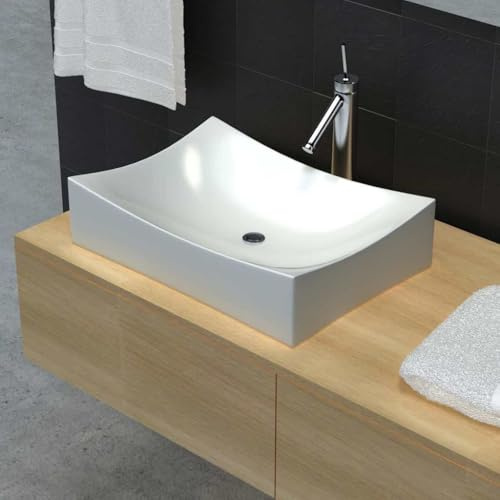 Générique Lavabo de Salle de Bain en céramique Blanc Brillant,Quincaillerie,Plomberie,Équipements sanitaires,Éviers & lavabos,Lavabos,Blanc,14.75 KG,140700