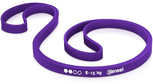 SENSEI® Bande de Résistance 8-15 kg – Élastique pour Entraînement de Force & Traction avec E-Book d'Exercices
