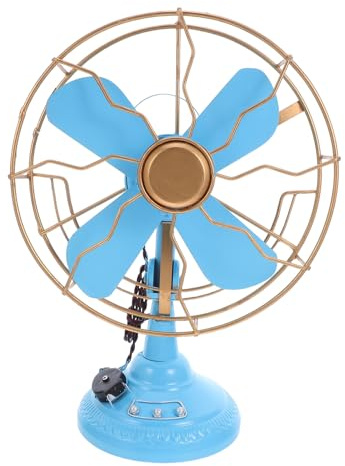 Mipcase Ventilatore in Ferro Battuto Vintage Stile Antico Scultura Decorazione Per Casa Tavolo Camera Da Letto Bagno Bar Oggetti Di Scena Per Foto