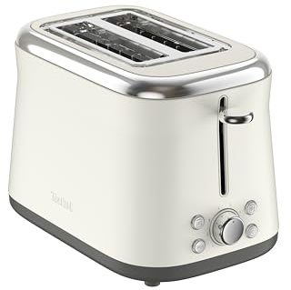 Tefal Collection, Grille-pain 2 fentes, Design en acier inoxydable rétro, Levier de surélévation, 8 niveaux de dorage, TT720AE0