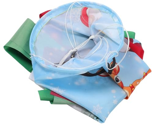 DOITOOL Weihnachtlicher Windsack Weihnachtsmann aus Polyester Hängende Outdoor Dekoration für Garten und Balkon Wetterbeständige Festtagsfahne