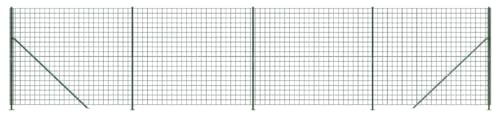 Xhnifbn Set di recinzioni in rete metallica, 2,2 x 10 m, in acciaio verde, rivestito in PVC, resistente recinzione da giardino con flangia per giardino, giardino, giardino, recinto per cani, campeggio