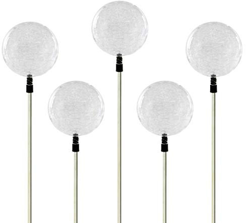 Nexos Solarlampe Kugel 5er Set Gartenbeleuchtung LED Farbwechsel Akku Kunststoff Edelstahl Außenbeleuchtung 3farbig Solar Garten