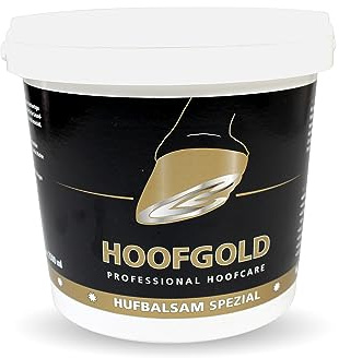 HOOFGOLD Bálsamo especial para pezuñas, caballo Huffett con aceites esenciales, cuidado 2 en 1 para pezuñas para grietas, podredumbre y cuerno frágil, nutre, protege y fortalece el cuerno, prensado en