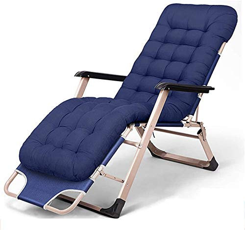 Sillón reclinable liviano, Tumbona recreativa Ajustable, Tumbona de jardín Tumbona Plegable, Estructura de Aluminio Tumbona de Tres Patas con colchón de 5 cm de Grosor, Almohada extraíble, Soporte de