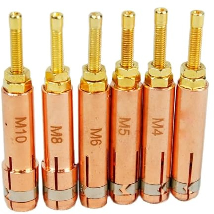 10 pinzas de sujeción M3 M4 M5 M6 M8 M10 for pistola de soldadura de pernos CD de descarga de condensador, soplete de soldadura, máquina de soldadura de pernos.(M10)