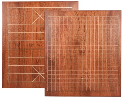 Doppelseitiges chinesisches Schach-Xiangqi-Brett, Desktop-Brettspiel, Multi-Game for Familienfeiern und Outdoor(20.9 x 18.9 x 1.5in)