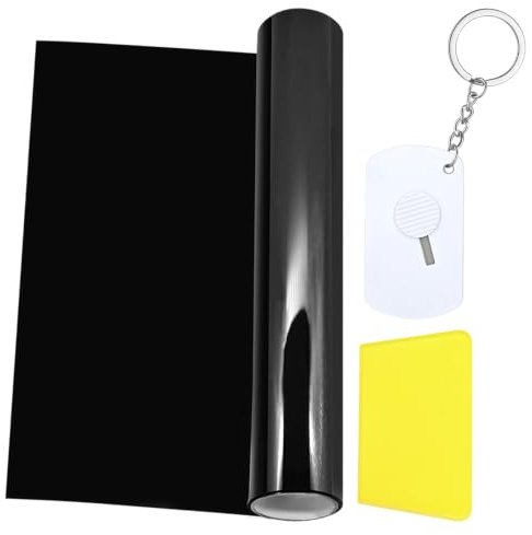 3 Pcs 59 in x 7.95 in Bande Teinture Pare-Brise Voiture, Film Fenêtre Céramique 5% VLT pour Réduire Éblouissement & Chaleur, Protection Solaire (Jaune)