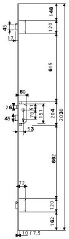 Tesa Assa Abloy Cerradura de seguridad multipunto TLPN3 de 3 puntos de cierre, cilindro T60 de 60mm, cerradero corto, acabado acero esmaltado