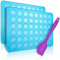Belmalia 2x Stampi in Silicone Macarons per Perfetti Macaron | Stampo Antiaderente in Silicone + Raschietto | Blu