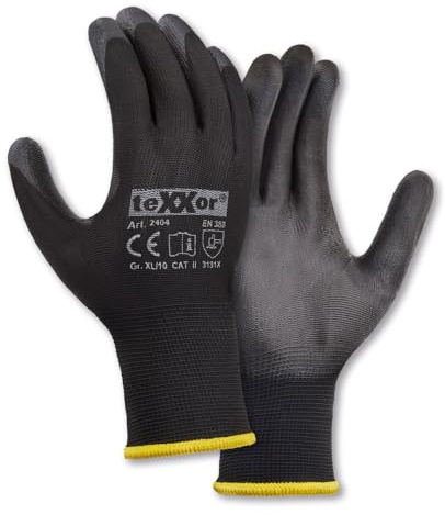 120 Paar - Polyester-Strickhandschuhe Polyurethan beschichtet - teXXor® - 2404 - Größe XL