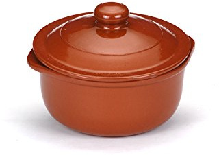 Cazuela de barro con tapadera 32 cm