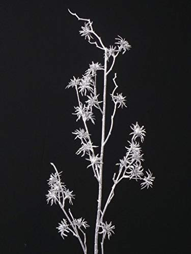 Kunstzweig Zaubernuss Toby, Glitzer, Silber, 100cm - Dekozweig