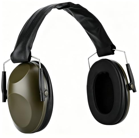 Agatige Anti-noise Earmuffs, Noise Reduction Ear Muffs, Shooting Hearing Protection Ear Muffs, Adjustable Soundproof Anti Noise Earmuffs Sports Hunting Hearing Protection Active Earmuffs (Green)
