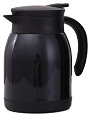 BAIYA Edelstahl Thermoskanne,Teekanne,Kaffeekanne,Isolierkanne,for Kaffee,Milch,Tee,Saft (Black,600ML)