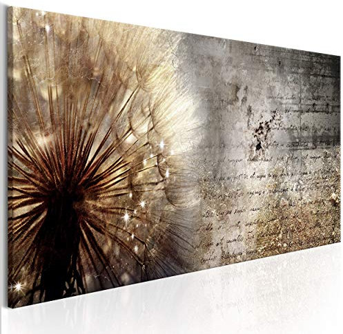 decomonkey Akustikbild Pusteblume Blumen 120x40 cm 1 Teilig Leinwand Modern Bilder Wandbilder XXL Schallschlucker Schallschutz Akustikdämmung Wandbild Deko Leise Wanddeko Abstrakt