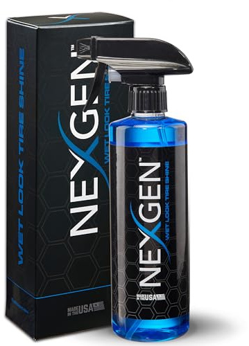 Nexgen Wet Look Tire Shine (16oz) - High-Gloss Finish & UV Protection - Keeps Tires & Trim Fresh - On-the-Go Car Detailing - Car Cleaning Supplies - for Tires, Plastic, Rubber, & Vinyl