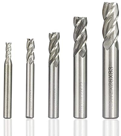 1pc HSS Fräser 4 Flöte Schaftfräser 1,5-13mm für CNC Maschine Fräswerkzeuge Router Bit Metallfräser Aluminium Fräser-1 Stück 2.5x6x8x52L