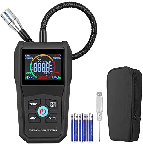 XUNTOP Gas Leak Detector, Portable Gas Sniffer, High Sensitivity Natural Gas Detector for Home and Professional Use, Detects Methane Propane Coal Gas and More