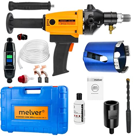 MELVER MV-135E II - Punta per calcestruzzo professionale con corona e adattatore M16 da 1,1/4, 82 mm