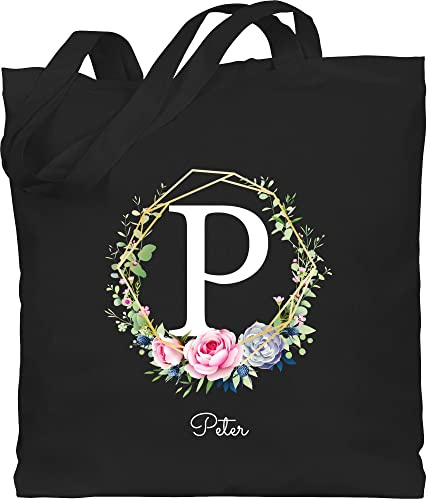 Geschenk mit Namen personalisiert by Shirtracer - Baumwolltasche - Initialen mit Namen