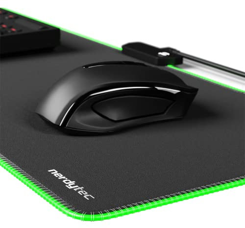 Couchmaster® XXL-LED Gaming Mauspad - Passend CYCON² von nerdytec - Farbeinstellung Memory - Farbwechsel - High Precision Stoffoberfläche - Anti-Rutsch Unterseite