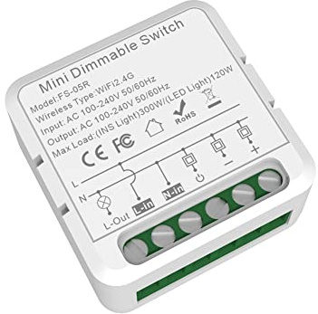 Daconovo 1 unids Tuya WiFi Smart Dimmers Switch módulo Smart Dimmer Switch LED Lights regulable Switch soporta control bidireccional funciona con para Alexa Home