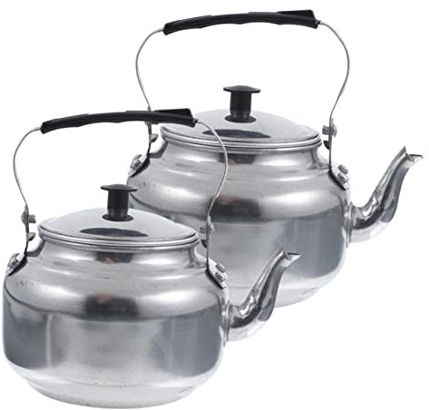 Zerodeko 2pcs Aluminum Alloy Stove Kettle Filter Ergonomic Handle Quick Boil Tea Coffee Pot for Household Hotel Use Capacity Water Kettle