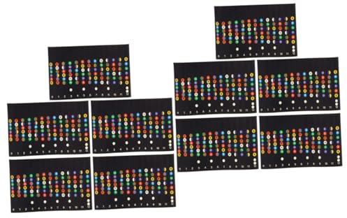 ifundom 10stücke Gitarren Fretboard Noten Aufkleber Selbstklebende Lernkarten Für Anfänger Einfachen Notenplatzierung Griffbrett Transparentes Design Für Akustische Elektrische Und