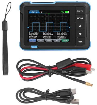 DSO153 Digital Oscillograph Handheld Mini Oscilloscope 1M Bandwidth 5.0MS/s Sampling Rate 14 Waveforms 2.8 Inch HD LCD Screen Lab Oscilloscopes