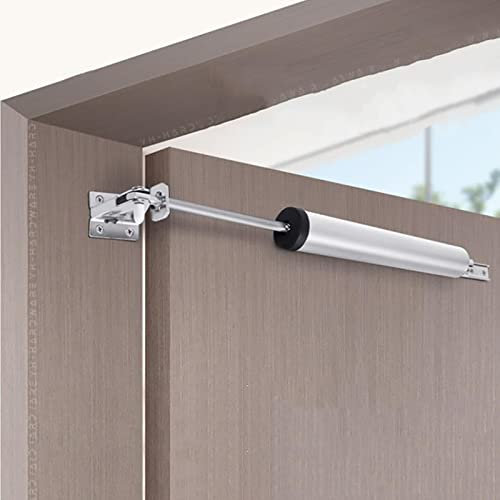 Cierrapuertas neumático de aluminio genérico, montaje lateral, cierre de puerta cortafuegos para el hogar, automático, anticolisión, plateado