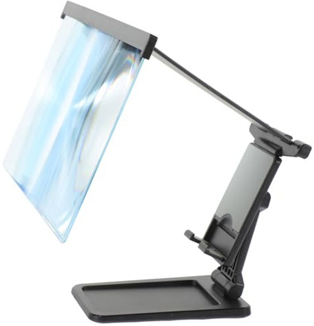 Homoyoyo Foldable Mobile Phone Amplifier Phone Screen Magnifier Bracket Stand Portable Holder for Home Office Black