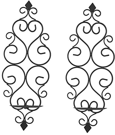 RORPOIR 2piezas Candelabros De Hierro Decorativos De Vela De Té Candelabros De Pared para Decoración De Fiesta Moderna o Rústica para Comedores y Salas De Reuniones