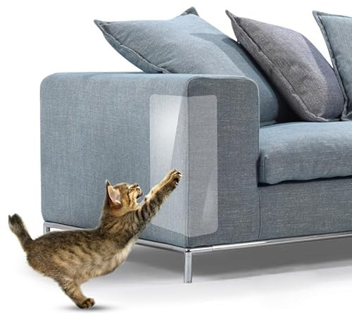 SJTJSPX Kratzfolie Katzen Hunde Kratz Folie Wand Sofa Kratzschutzfolie Transparent Kratzschutz Kratzpads Möbelschutz Selbstklebend Katze Tape Kratzabwehr Kratzbrett für Möbel Tür Tisch Bett Couch