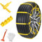 Oziral Schneeketten 10 Stück Anti Rutsch Einstellbare Ketten Reifen Rad für Auto, LKW, SUV. Fahrbahn, Schnee Straßen, Auto Sicherheit, Eisschlamm, Klettern, Breite 145-295 mm (5.7 in - 11.6 in)