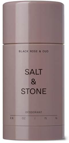 SALT & STONE Aluminum Free Deodorant | Extra Strength 48 Hour Protection for Women & Men | Made with Seaweed Extracts, Shea Butter & Prebiotics (Black Rose & Oud)