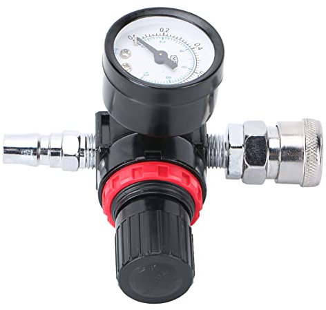 Druckregelventil, Druckminderventil, 1/4-Zoll-Regler, 0–145 PSI, Luftkompressor-Teile, Lufteinstellventil, Regler, Kompressor-Druckregelventil, Sicherheitsventil