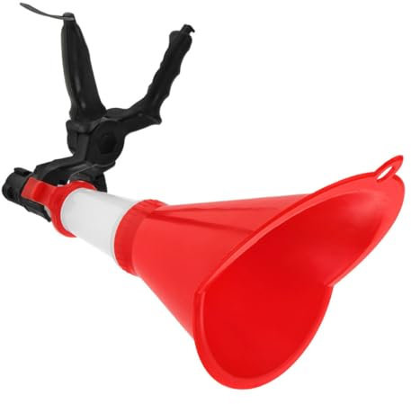 PartyKindom Ensemble D'entonnoirs de Remplissage D'huile Moteur en Plastique Rouge Bec Ajustable, Facile à Utiliser, pour Voitures et Motos